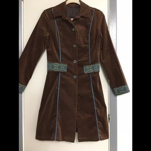 Brown velvet vintage coat